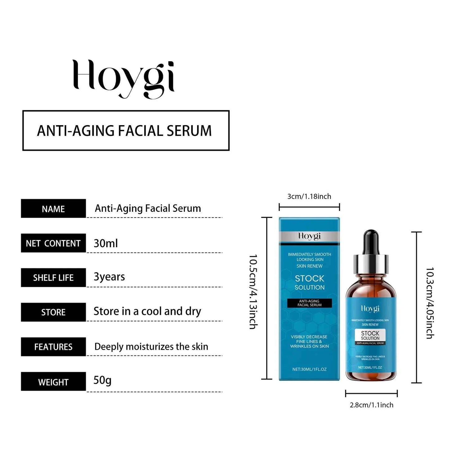 Collagen Facial Serum Hydrating Brightening Essence, Under Eye Wrinkle Care Gentle Anti-Aging Concentrate for All Skin Types