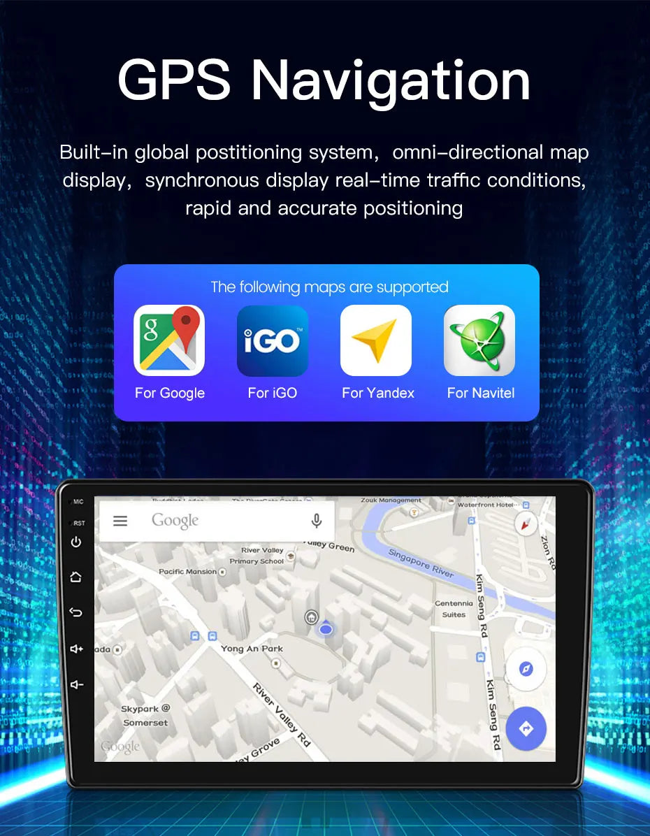 2 Din Android 10.0 Car Stereo Radio Multimedia Video Player For Honda Fit Jazz City 2002 2003 2004 2005 2006 2007 GPS Navigation - AMULET RING STORE