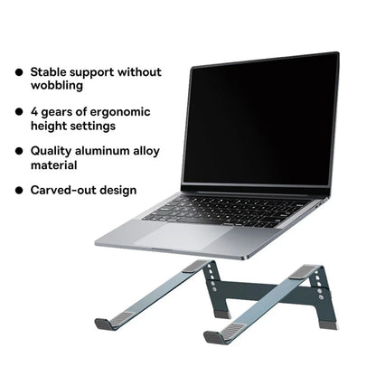 Baseus Laptop Stand Support for Notebook Aluminum Alloy 4 Gears Adjustable Vertical Stand For Macbook Air Pro 17'' Laptop Stand - AMULET RING STORE