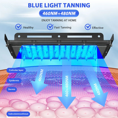 Ultraviolet Tanning Lamp 50W Tripod Solarium Lamp for Tanning Body 48PCS Blue Light Lamp Wavelength 460nm & 480nm Skin care - AMULET RING STORE