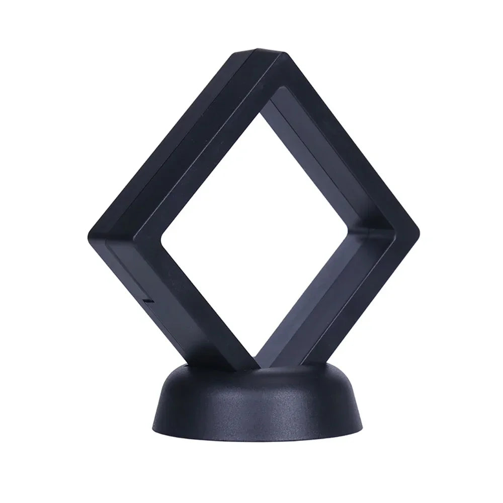 1PC Diamond Display Stand 7x7cm White Black Box Coin Collection Decoration Ring Earring Showing Holder Gemstone Storage Gift Box - AMULET RING STORE