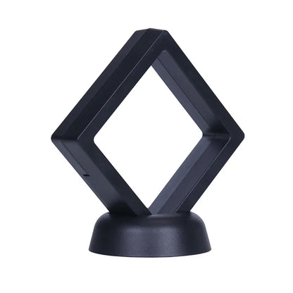 1PC Diamond Display Stand 7x7cm White Black Box Coin Collection Decoration Ring Earring Showing Holder Gemstone Storage Gift Box - AMULET RING STORE