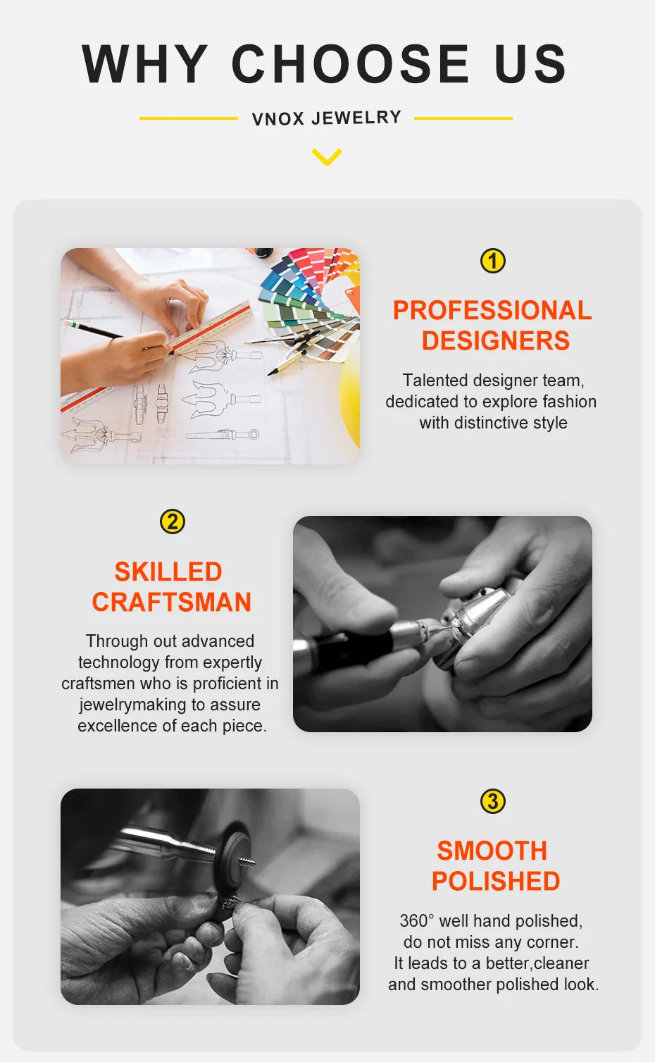 Vnox Volcanic Stone Bead Necklace for Men, Adjustable Stainless Steel Beaded Collar Chokers, Link Chain Jewelry Gift for Him New