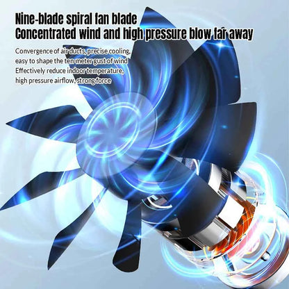 Mini Cold Airconditioner Fan 2-Speed 1800mHA Humidifier Mist Cooler USB Charging 500ml Water Tank Cooler for Home Office Dorm