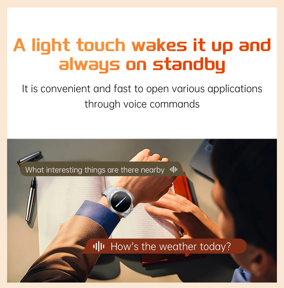 1100mAh Super Capacity Battery Military Outdoor Smart Watch Men 1.7inch Screen Compass Bluetooth Call 3ATM Waterproof SmartWatch