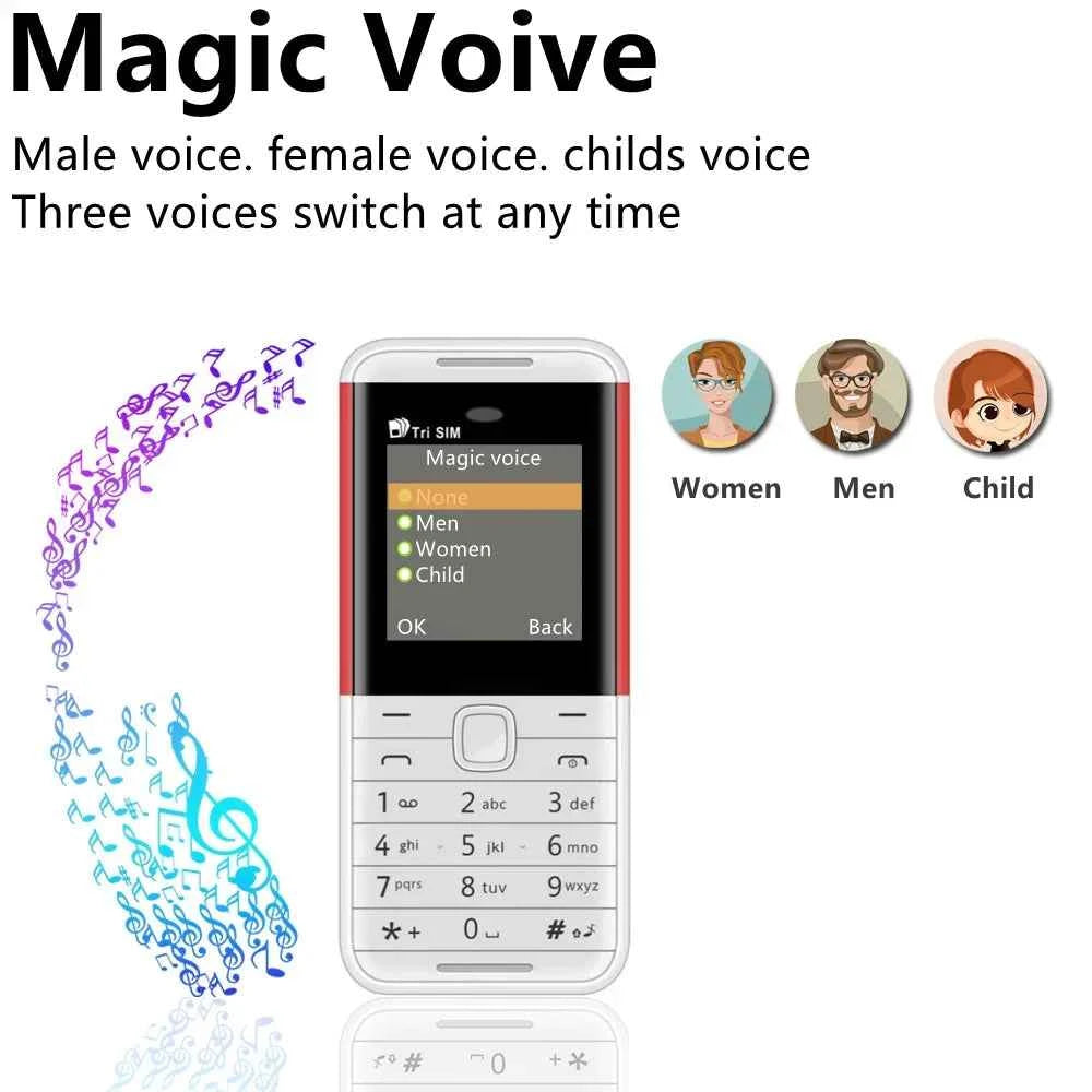 SERVO BM5310 3 SIM Card 3 Standby Mini Mobile Phone Auto Call Recorder Bluetooth Dial Speed Dial Magic Voice 1.3" Small Phone