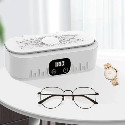 Ultrasonic Cleaning Machine 400ml Ultrasonic Cleaning Tank Automatic Cleaning Makeup Brush Glasses Watches Jewelry Cleaning - AMULET RING STORE