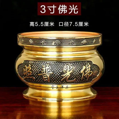 Metal incense burner Buddha tool Backflow fragrance Censer Buddhist Hall pray church tea light burner the god of wealth - AMULET RING STORE