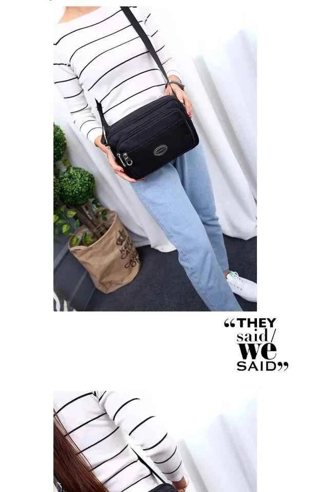Casual Waterproof Nylon Canvas Ox Cloth Ladies oulder Bag Crossbody Bag Sport Sle Women's Handbag Soft Zipper Closure