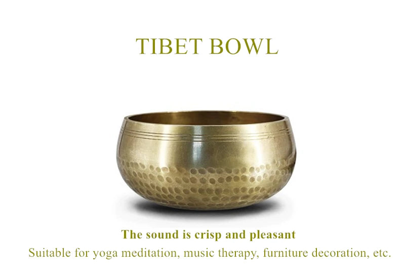 Nepal handmade Singing Bowl Tibet Buddha Sound Bowl Yoga Meditation Chanting Brass Chime Handicraft Music Therapy Tibetan - AMULET RING STORE