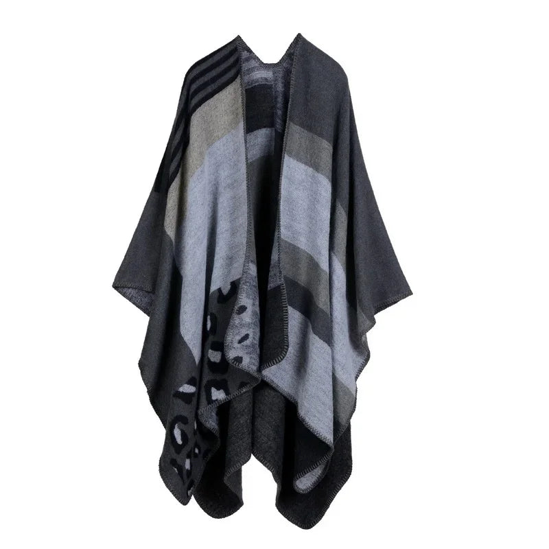 Winter Fashion Poncho Women Capes Scarf Imitation Cashmere Ladies Scarves Warm Shawls Wraps Woman Ponchos Bufanda Mujer Foulard