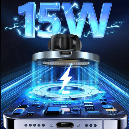 UYUXIO Magnet Wireless Car Charger 15W Fast Charging Magnetic Car Mount Phone Holder Air Vent for iPhone 16 15 14 13 Pro Max 12