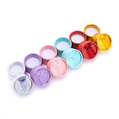 Small Bowknot Round Ring Box Jewelry Display Case Jewelry Storage Organizer Gift Packaging Box 5.5*3.5cm - AMULET RING STORE