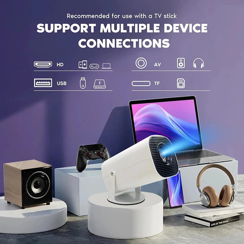 TAIDU Smart Mini LED Projector Full Hd 1280*720P Android 11 BT5.2 5G·iMAX Home Theater Halloween Gift Support 1080P 4K Projector
