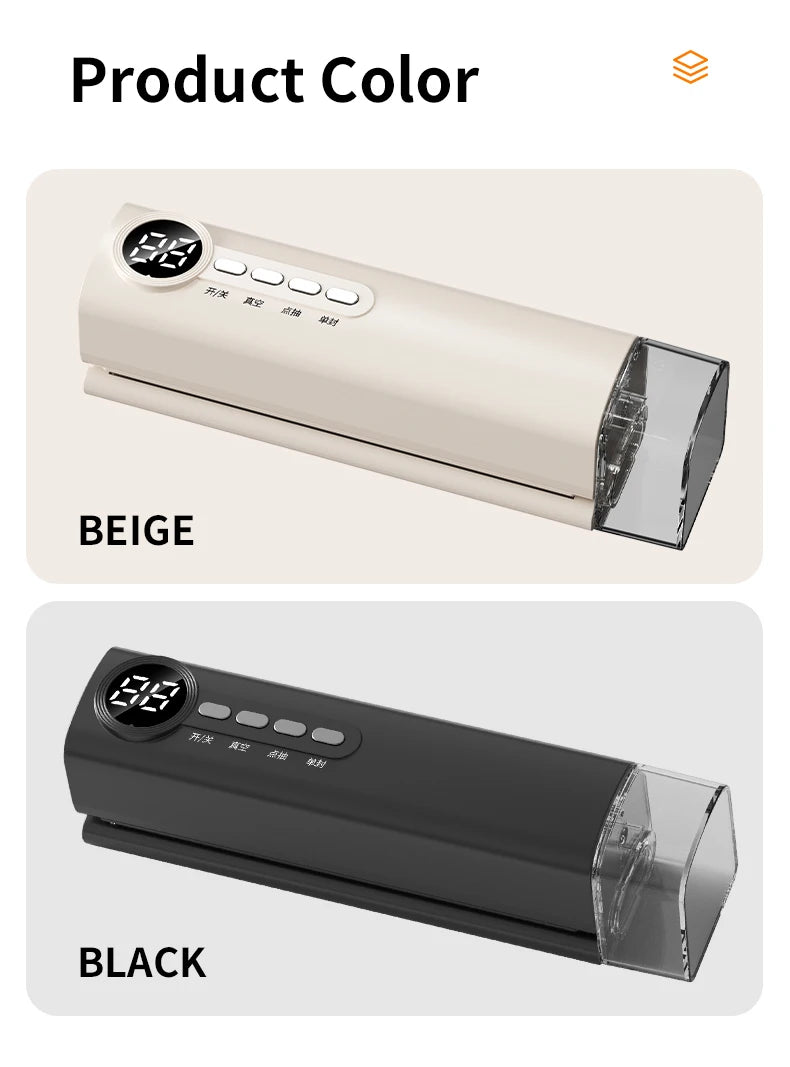 RS-F183H Mini Wireless Food Vacuum Sealing Machine, Digital Multifunctional Charging Magnetic Heat Absorption Sealing Machine. - AMULET RING STORE