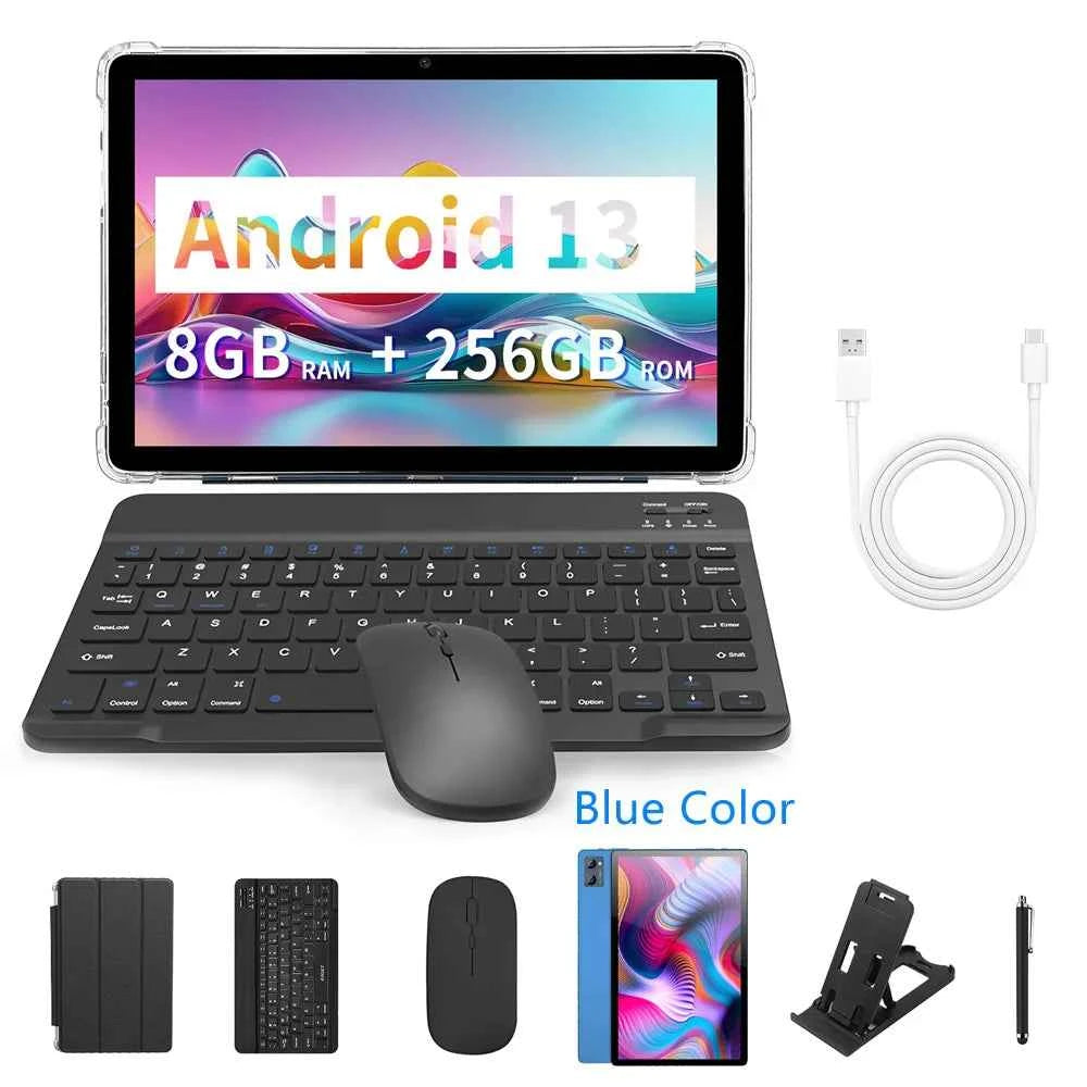BDF-Y7 New 5G Pad 10.1 Inch Tablets Octa Core 8GB+256GB ROM HD Display Double SIM Dual Cameras Tablet Pc with Keyboard Mouse