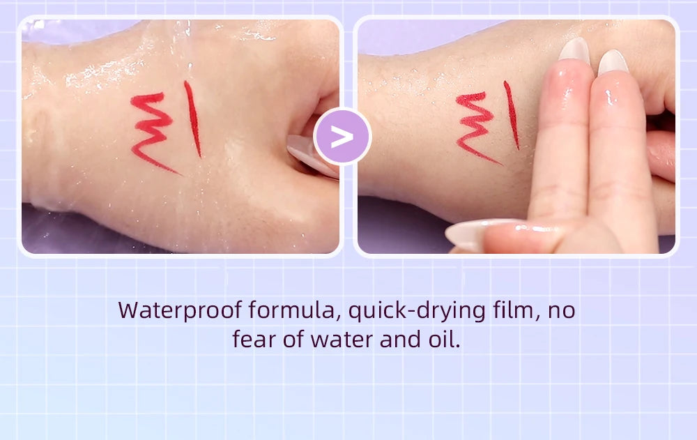 QIBEST High Pigment Eyeliner Pencil Waterproof Smudgeproof Makeup Eye Liner Liquid Black Eyeliner Quick Drying Eyes Cosmetics - AMULET RING STORE