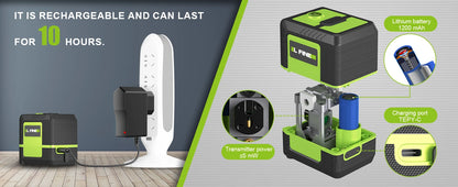 Lfine Laser Level 2 Lines with Tripod professional Level Laser Horizontal Vertical Nivel Laser automatic  360°Self-Leveling Tool