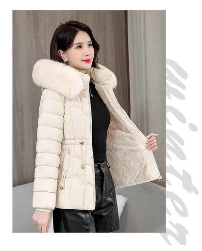 Winter 2025 New Down Jacket Women Parkas Fashion High-Quality Warm Cotton Padded Coat Ladies Short Overcoat Hooded Overwear Tops