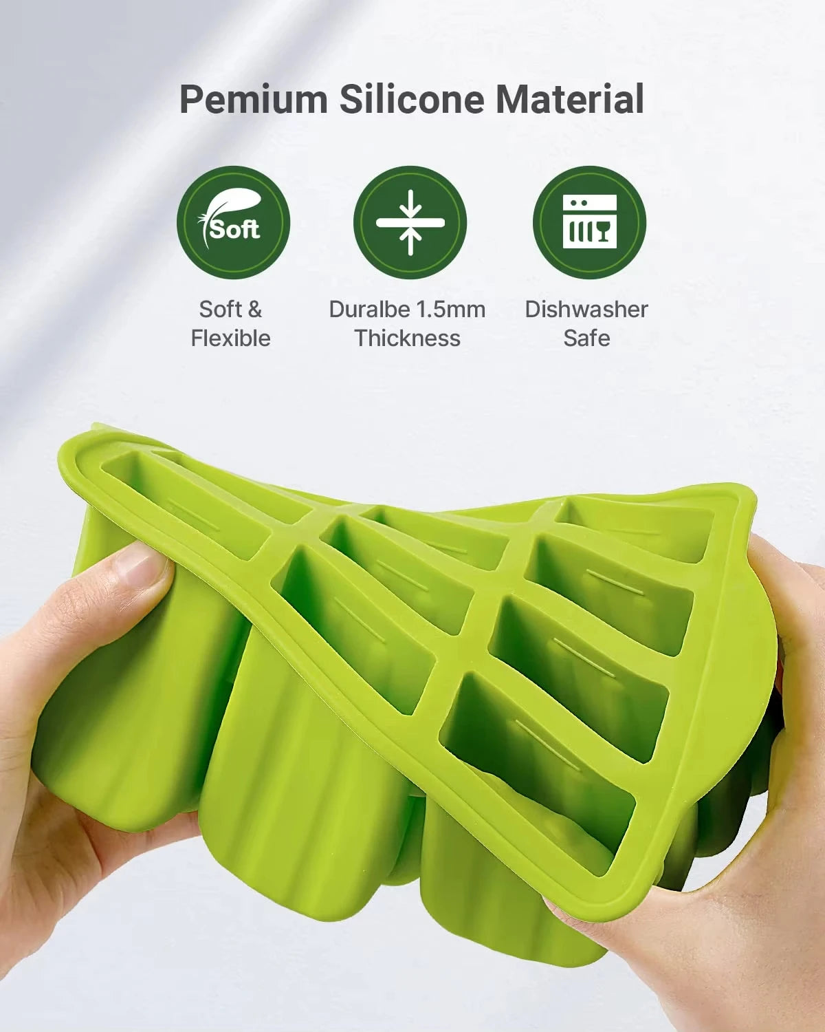 Summer DIY Ice Cream Tools With Wooden Sticks Silicone Popsicle Molds Set Kitchen Accessories Quench Thirst Snacks for Children - AMULET RING STORE