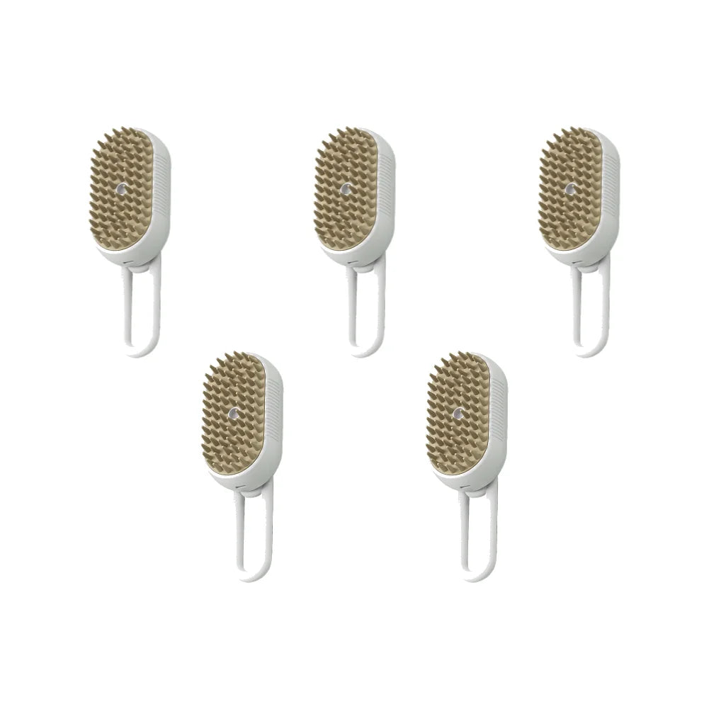 1-5pcs Cat Steam Brush USB Electric Water Spray Kitten Pet Comb Silicone Dog Bath Massage Brush with Liquid Grooming Supplies - AMULET RING STORE