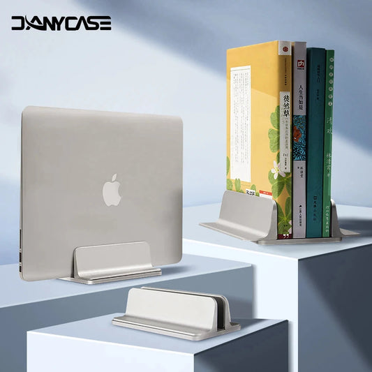 Vertical Laptop Stand Holder Foldable Aluminum Notebook Stand Laptop Tablet Stand Support For Macbook Air Pro PC 13-17 inch - AMULET RING STORE