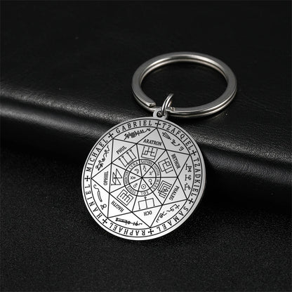 EUEAVAN The Seal of Seven Archangels Keychain