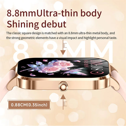 2025 New Xiaomi Fashion Women Smartwatch AMOLED HD Screen Heart Rate Blood Oxygen Monitoring BT Call Sports Smartwatch Woman