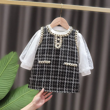 Bear Leader Newborn Bebes Princess Dresses Autumn Christmas Fashion Infant Girl Ruffles Costume Vestidos Cute Bear Bags 0-2Y