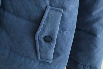 Women Autumn Winter Padded Coat Zip Up Long Sleeve Korean Hooded Jacket Fashion Solid Warm Clothes Casual Outfit Coats Street