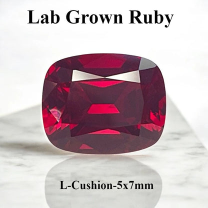 Lab Grown Ruby Pigeon Blood Red Color For Jewelry Diy Making Main Materials Selectable Certificate