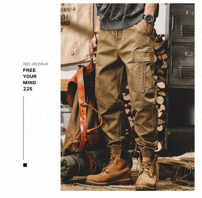 ARENS Techwear Cargo Pants Men Black Cargo Trousers Male Vintage Japanese Streetwear Hip Hop Pockets Casual Safari Style Loose