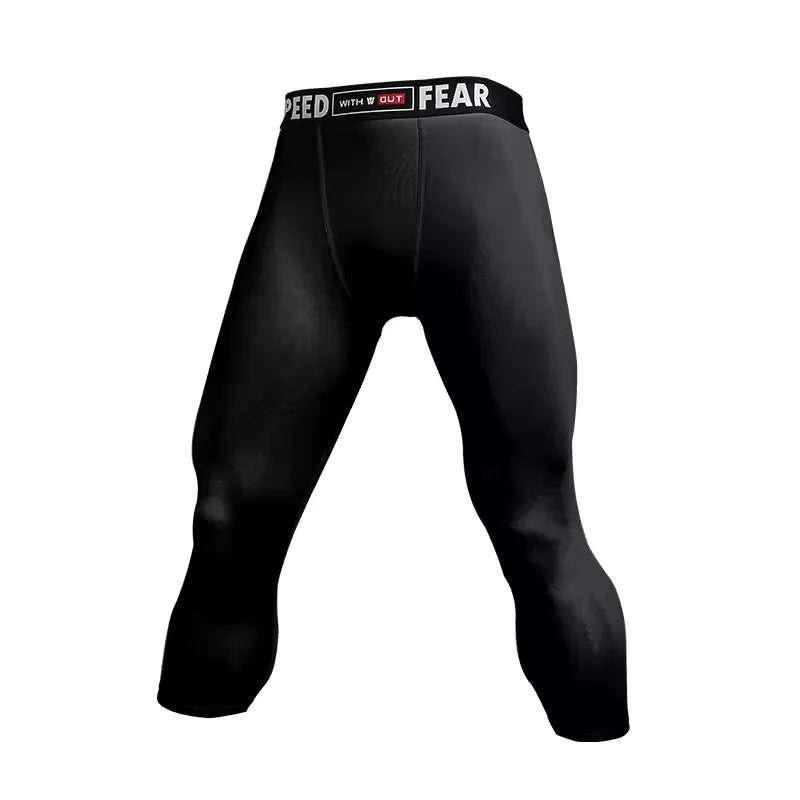 Men Kid Boy Girl GYM Capri Running Tight Pants Basketball Football Soccer Exercise Sport 3/4 Cropped Kneelet Leggings Shorts 714