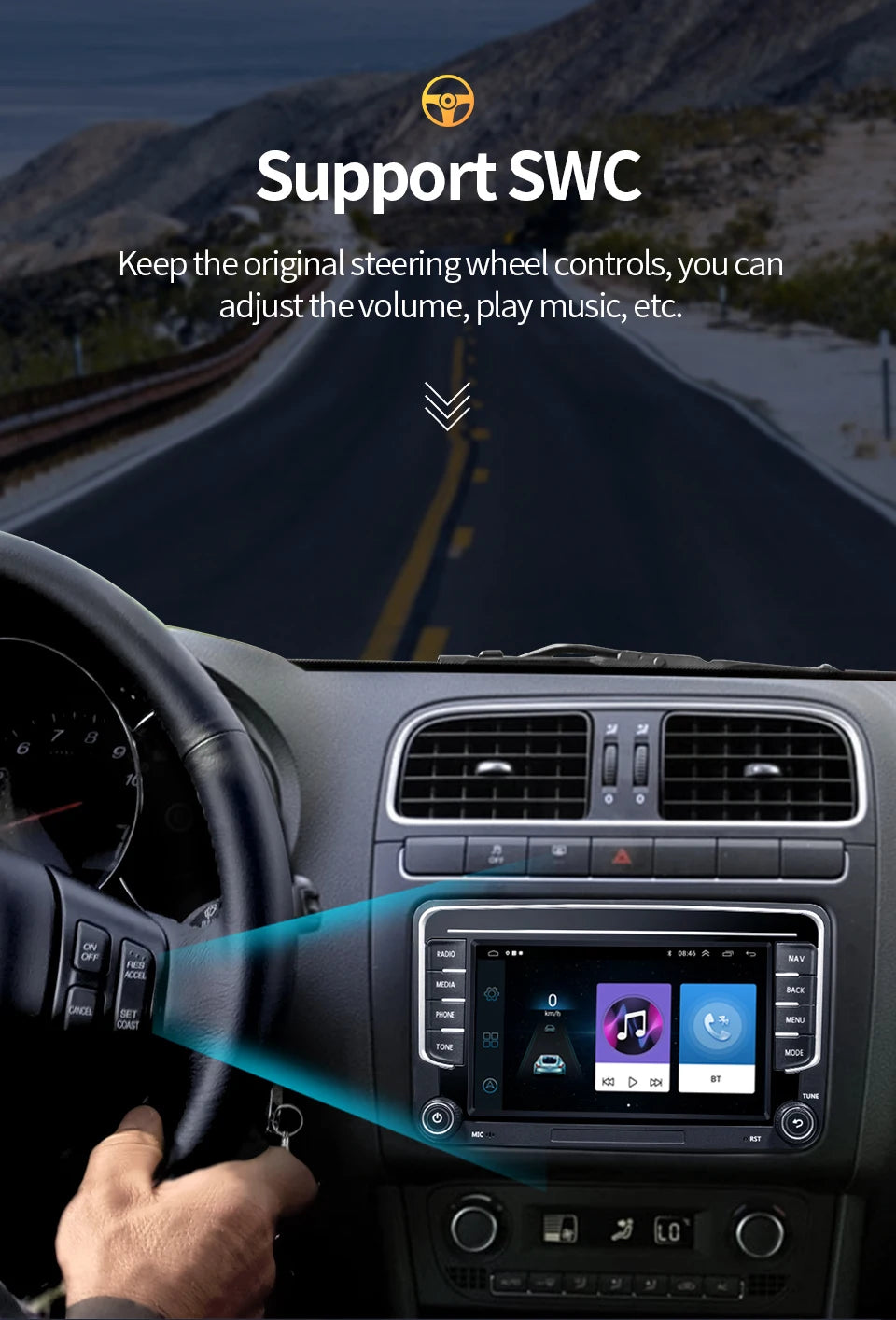 7inch Car Radio CarPlay Android Auto for Volkswagen VW Passat B6 B7 CC Tiguan Touran GOLF POLO CarPlay 7inch 2+32GB / 4+64GB - AMULET RING STORE