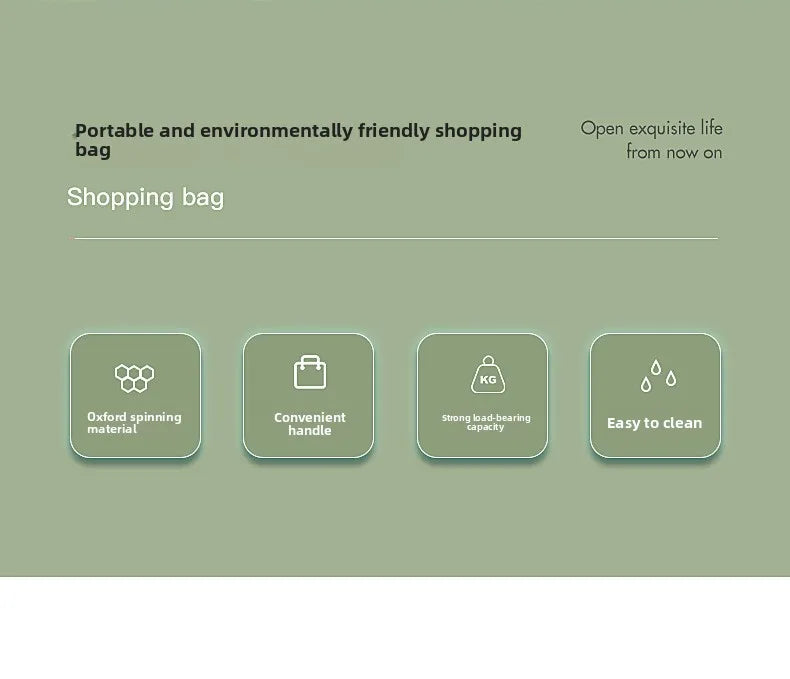 Large-sized drawstring eco-friendly supermarket shopping bag fashionable single-shoulder bag foldableportable handbag,waterproof - AMULET RING STORE