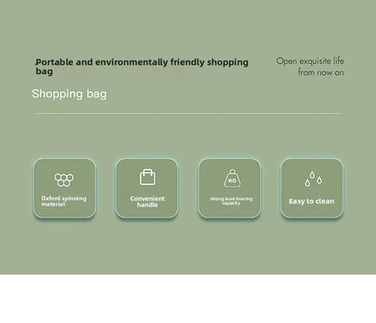 Large-sized drawstring eco-friendly supermarket shopping bag fashionable single-shoulder bag foldableportable handbag,waterproof - AMULET RING STORE