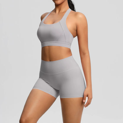 2PCS Yoga Set Nude Feeling Workout Sets Women Tracksuit Gym Push Up Fitness Running Workout Sportwear Sport Bra Leggings Suit