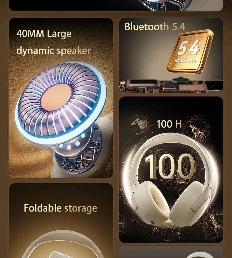 Acer Headphones Wireless Earphones Head Tracking 3D Spatial Audio -42dB ANC Bluetooth 5.4 HIFI Headset ENC HD Mic Low-Latency