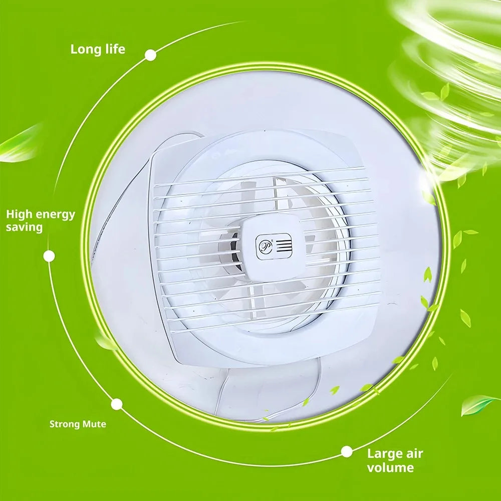 220V 4/6/7inch 110/150/180mm silence Ventilating Strong Exhaust Extractor Fan for Window Wall Bathroom Toilet Kitchen Mounted - AMULET RING STORE