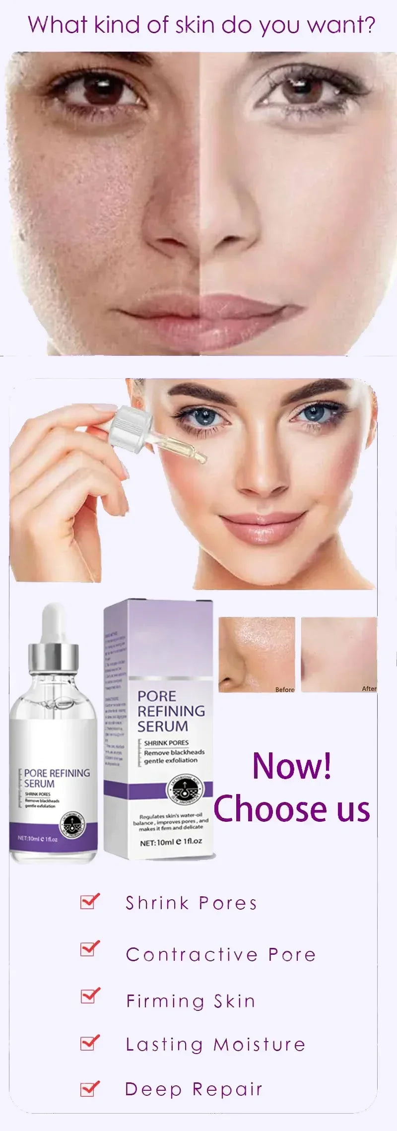 Skin Texture | Pore Refining Resurfacing, Brightening Facial Serum with Retinol and Niacinamide Non-Comedogenic - AMULET RING STORE