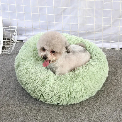 Round Cat Beds House Soft Long Plush Best Pet Dog Bed For Dogs Basket Pet Products Cushion Cat Bed Cat Mat Animals Sleeping Sofa - AMULET RING STORE