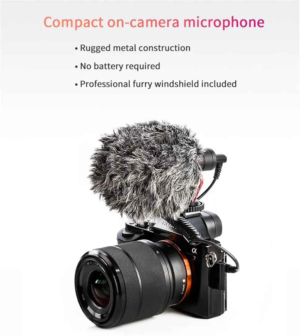 BOYA BY-MM1 Professional Cardioid Shotgun Microphone for iPhone Android Smartphone PC Canon Nikon DSLR Camera Recording Vlog