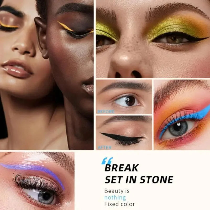 12 Colors Liquid Eyeliner Pencil Shimmer Sexy EyeShadow Portable Waterproof Durable Eyeliner Women Hot Sales Makeup Cosmetics - AMULET RING STORE