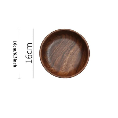 Solid Wood Bowl Walnut Boat Bowl Creative Wooden Salad Bowl Fruit Bowl Vintage Storage Living Room Home Kitchen Utensils - AMULET RING STORE