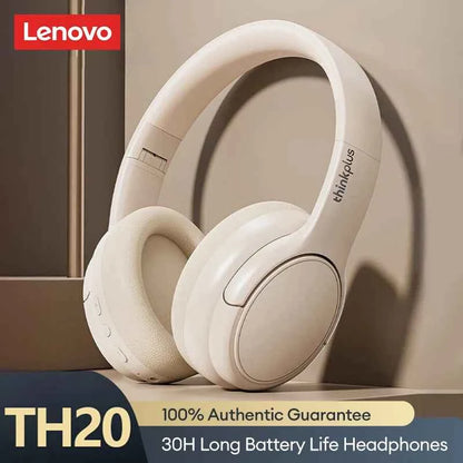 Original Lenovo TH20 Wireless Earphones Head Mounted Bluetooth Headphones HD Stereo Low Latency Music Game Earbuds Sport Headset