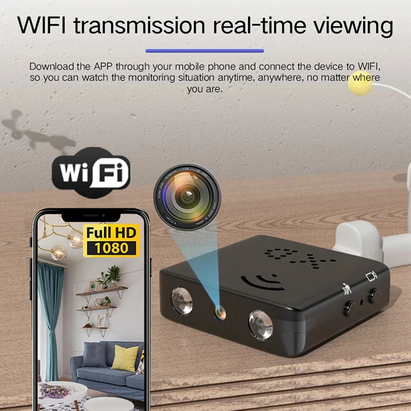 WiFi XD Smart Wireless Camcorder HD 1080P Mini Camera Ip Smallest Mini Camcorder Sport Micro Camera Suport max 256GB TF Card - AMULET RING STORE