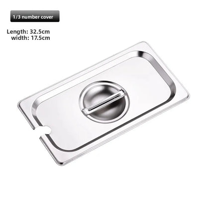 Stainl Steel Rectangular Covered Small Seasoning Box Food Container Thermal Rectangular Basin for Restaurant Kitchen - AMULET RING STORE