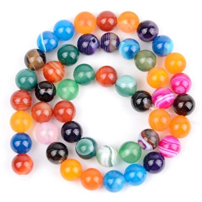 45 Styles Natural Stone Beads Amethyst Purple Jades Agate Crystal Glass Beads Jewelry Making Findings DIY Bracelet Accessories - AMULET RING STORE