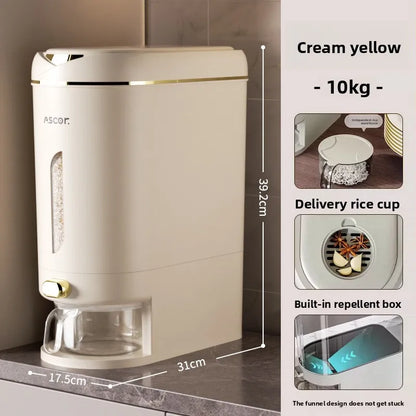 Mii Bucket Home 2025 New Model Sealed Rice Container Rice Box Anti-Pest and Anti-Damp Kitchen Storage Container High-End