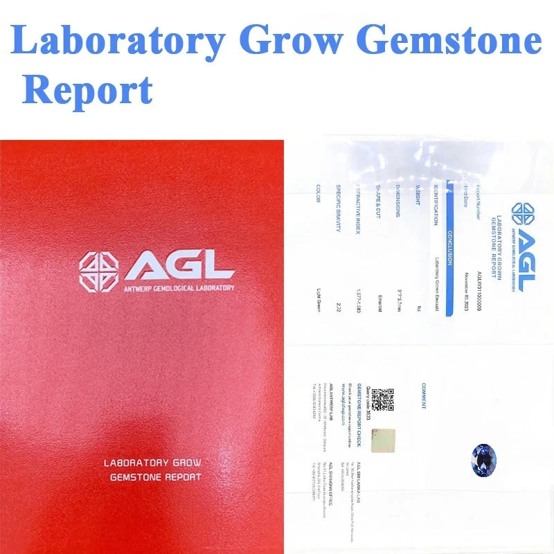 Lab Grown Sapphire Royal Blue Color  Oval Shape Charm Gemstones for Diy Jewelry Making Materials Selectable AGL Certificate